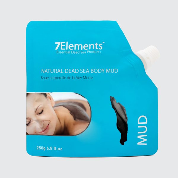 7Elements Dead Sea Mud Mask For Body - Spa Quality Pore Reducer for Acne, Blackheads, and Oily Body Skin - All Natural Anti Aging Skincare for Men & Women - Best Body Cleansing Clay Mask - 8.8fl oz