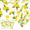 littkeef cliaet 3 Pack Lemon Party Tablecloth Lemon Birthday Party Decorations Lemon Table Cloth Lemon Plastic Table Covers for Summer Lemon Theme Party Decorations,54 x 87 Inch