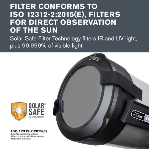Celestron – EclipSmart Safe Solar Eclipse Telescope Filter – Meets ISO 12312-2:2015(E) Standards – Works with 6” Schmidt-Cassegrain Telescopes – Observe Solar Eclipses & Sunspots – Secure Fit
