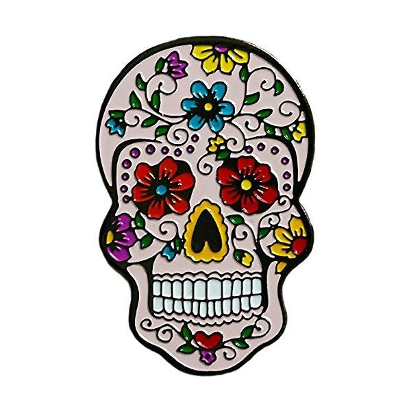 Dia De Los Muertos Mask Golf Ball Marker and Red Rose Hat Clip