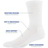 Gildan Men's Active Cotton Crew Socks, 10-Pairs, White, Shoe Size: 6-12