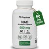 PRISTINE'S N-Acetyl L-Cysteine (NAC) Immunity, Lung, & Liver Support Supplement Capsules - 600MG 60 Day Supply - Potent Antioxidant - Vegan, Gluten Free, Non GMO