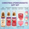 Pomegranate Skin Care Set,Skincare Gift Set With Body Shimmer Oil,Serum,Body Lotion,Sea Salt,Soap Flower- Christmas Set For Women,Bath Gift Set for Women,Bath And Body Gift Set