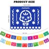 Qpout 2pcs Mexican Fiesta Party Felt Banner Dia De Los Muertos Day of The Dead Fiesta Hanging Banner Cinco de Mayo Papel Picado Fiesta Banner Cino de Mayo Party Decorations(7.8 * 5.9 inch)