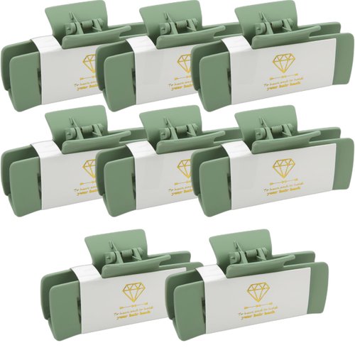Bridesmaid Proposal Gifts - 4.1inch Square Hair Claw Clips for Wedding Party Favors (8pcs Sage Green)