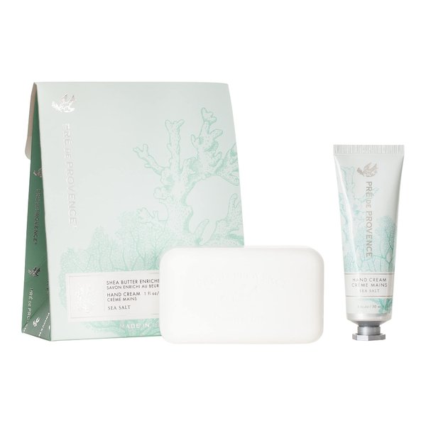 Pre de Provence Gift Set Collection 150 Gram Soap Bar & 1 fl oz Hand Cream, Sea Salt