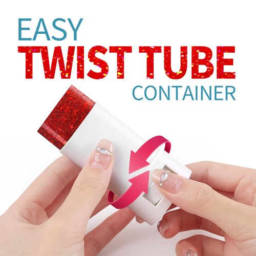 UCANBE Red Body Glitter, Face Glitter Stick for Singer Concerts Music Festival, Chunky Glitter Makeup Rave Accessories for Body Face Hair Eyes Lip, Sparkling Mermaid Sequins for Women