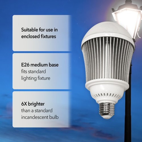 High-Lumen A-Shaped LED Light Bulb, 5,000 Lumens, 50W, Easy to Install - Ideal for Garage, Workshop, Basement (E26 Base)