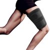 Befous Thigh Compression Sleeve for Men and Women, Adjustable Thigh Support Brace Wrap, Thigh Pain Relief, One Size Fit Most, Black