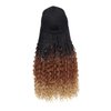 Goddess Box Braids Braiding Hair Baseball Cap Hat Wig Bohemian Curly Ends Braids Hat with Braided Hair Extensions for Black White Women Synthetic Braids Hat Wig with Hair Attached (20inch, T1B/30/27)