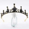 Aceorna Black Crowns and Tiaras Crystal Rhinestones Pricess Crowns Bride Wedding Crown for Women and Girls Decorative Bridal Pricess Tiaras Hair Accessories for Halloween Costume Prom Birthday