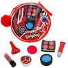 Miraculous Ladybug, 10-in-1 Kids Makeup Set with Nail Polish, Lipstick, Pressed Powder Palette, Lip Gloss, Hair Chalk, Make-up Sponge, Compressed Towel, Sticker and Pom-pom (Wyncor)