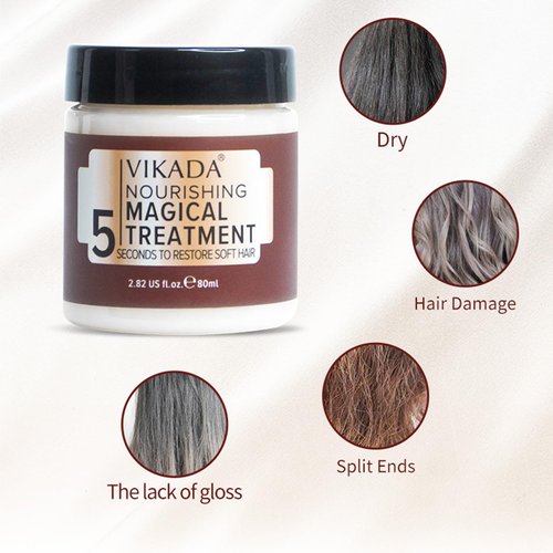 Nichalous Vikada Hair Straightener Mask with Deep Repair, Vikada Nourishing 5 Magical Treatment, Vikada Nourishing Magical Treatment, Deep Moisturizing Hair Mask (2)