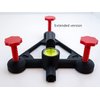 Adjustable Alignment & Leveling Stand for Garmin Approach R10 (Extended Height), Black with Red Knobs, Extended Height: 0.25'' - 2''
