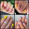 LoveOurHome 600pc Clear Gel X Nail Tips Short Square Fake Nail Tips Full Cover Clear False Nails Soft Gel X Nail Art Tips Artificial Fingernails for Salon and Home Gel X Acrylic Nail Design
