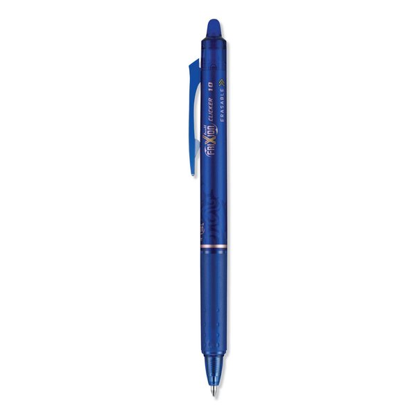 Pilot, FriXion Clicker Erasable Gel Pens, Bold Point 1 mm, Pack of 12, Blue