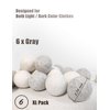 OHOCO Wool Dryer Balls 6 Pack XL, Organic Natural Wool for Laundry, Fabric Softening - Anti Static, Baby Safe, No Lint, Odorless and Reusable Gray