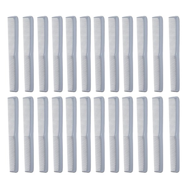 Styling Gear Set of 24 Hair Combs for Men and Women, Barber Combs Wide Tooth Fine Teeth Combs Beard Combs (Gray)