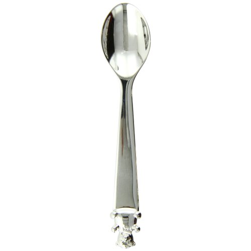KRYSALIIS Sterling Silver Bear Feeding Spoon - Premium Quality Food Grade Standard .925 Solid Sterling Silver Spoon - Engravable Gift For Baby with a Beautiful Gift Box