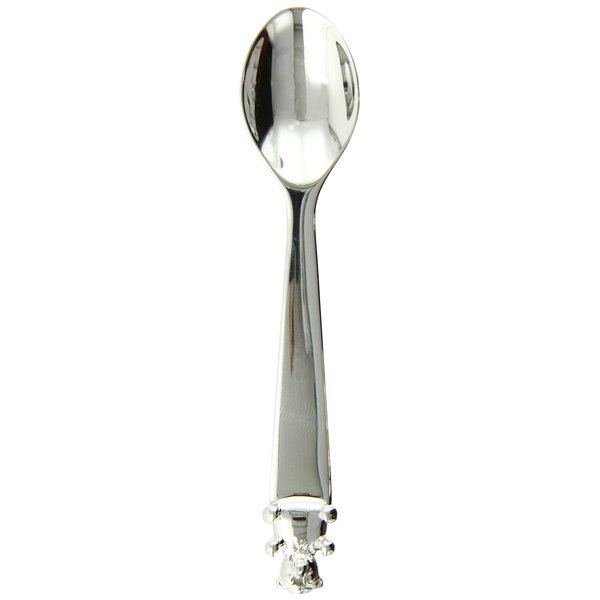 KRYSALIIS Sterling Silver Bear Feeding Spoon - Premium Quality Food Grade Standard .925 Solid Sterling Silver Spoon - Engravable Gift For Baby with a Beautiful Gift Box
