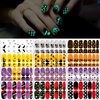 TailaiMei 12 Sheets Glow in The Dark Halloween Nail Wraps Stickers, Fluorescent Nail Polish Strips Self-Adhesive Full Wraps with 2 pcs Nail Files for DIY Nail Art Decals (Dark Style)