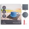 Q's Inn Silicone Pot Holders and Trivet mats Heat Resistant to 440°F to Protect Your Table and countertop Contains 4 Pieces 2 Round and 2 Squared