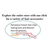 Parcelona French Croco Tortoise Shell Brown Strong Grip Celluloid Automatic Hair Clip Hair Barrette (Tortoise Shell)