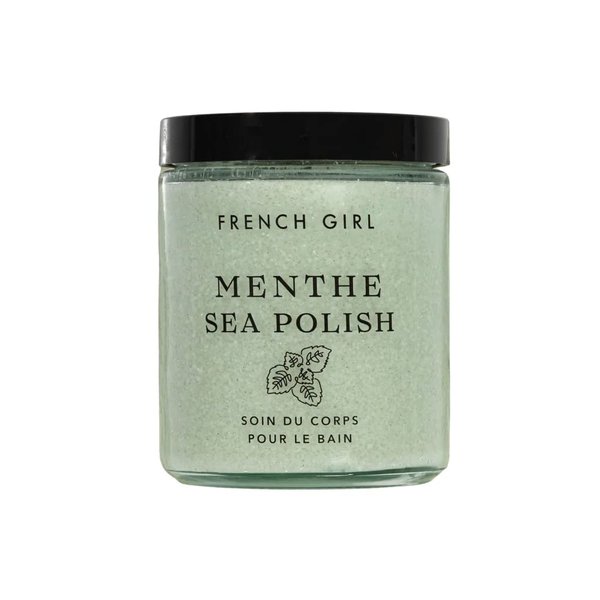 French Girl Rose Sea Polish Sugar Scrub - Exfoliating Body Scrub for Face & Body, Gentle Sea Salt Exfoliator for Smooth, Hydrated Skin, Clean, Vegan & Cruelty-Free, 10 oz