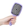 GOO GOO Wet and Dry Vented Detangling Hair Brush, Anti-static and Gentle Scalp Massage for All Hair Types, Purple Black