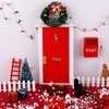 Christmas Fairy Door, Elf Door Christmas Magic Christmas Miniature Dollhouse Accessories Tiny Elf Kit Fairy Tale Decoration DIY Gift for Girls