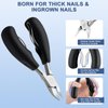 Amrules Toenail Clippers, Professional ingrown toenail Tools, Nail Treatment Foot Tool for Thick & Ingrown Toenails, Stainless Steel Pedicure Tools with Sharp Curved Blade for Men Women & Seniors