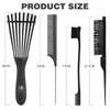 BRUSHZOO Hair Brush Set, Hair Brushes for Women Men kid, Detangler Brush for Wet Dry Curly Hair Detangling, Hair Combs for Parting Styling, Hairbrush for Thick Fine Thin Hair Care