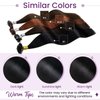 LaaVoo U Tip Hair Extensions Human Hair Jet Black K Tip Hair Extensions Real Human Hair Black Soft Hot Fusion Ktip Human Hair Extensions Black Women K Tip Hair Extensions 1g/1s 16 Inch 50set
