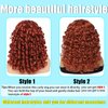 GKtineke-Curly-Wig Big-Curly-Wigs-for-White-Black-Women 20 Inch- Long-Curly-Afro-Wig-with-Bangs Synthetic-Hair-Replacement-Wigs-for- Cosplay and Daily(Ginger，Copper