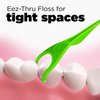 GUM Angled Floss Picks, Perfect for Tight Teeth, Extra Strong Shred-Resistant Dental Floss, Angled for Easy Reach, Dental Flossers for Adults, Fresh Mint Flavor, 75ct (4pk)