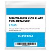 IMPRESA 2-Pack Dishwasher Kick Plate Trim Retainer - Whirlpool Compatible - Compare to WPW10503548 Compatible Clip for with Kenmore, Kitchenaid, Whirlpool Fastener - 2 Clips