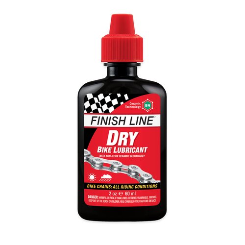 Finish Line DRY Teflon Bicycle Chain Lube 2oz Drip Squeeze Bottle , Black