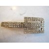 Generic Art deco rectangle shaped crystal hair barrette clip bridal clip bridal (Primary color: Gold)