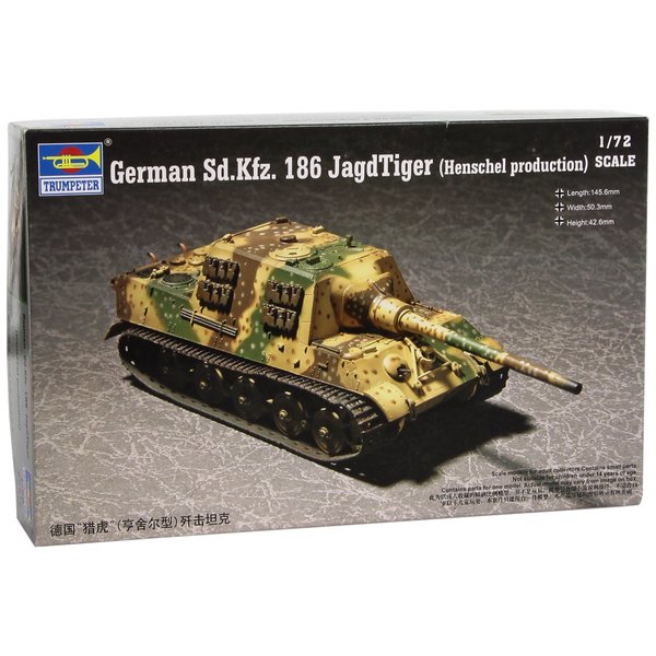 Trumpeter 1/72 German SdKfz 186 Jagdtiger (Henschel) Tank