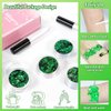Allstarry Holographic Chunky Body Glitter 4 Colors Cosmetic Face Glitter Eyeshadow Makeup Aurora Green, Hair and Eye Glitter Rave Accessories for Women Makeup Spring St. Patrick's Day Manicure