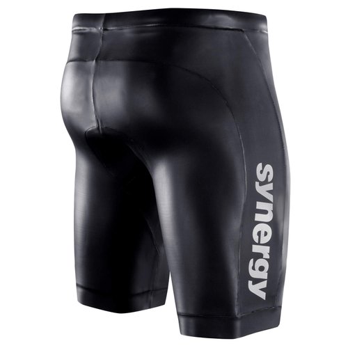 Synergy Triathlon Wetsuit Buoyancy Shorts Men's EpicSpeed Neoprene Shorts for Open Water Swimming (XS) Black