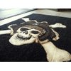 Champion Rugs Pirate Skull Area Rug Design #CR79 (2 Feet X 3 Feet 4 Inch)