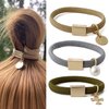 Bracelet Hair Ties for Thick Hair, 8mm Thick Hair Tie Bracelets for women with Gold Charm Cute Ponytail Holders Accessories No Damage for Girls Elastic Hair Bands No Slip Hair Ties for High Pony tails