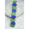 Genuine Surf Tumbled Frosted Blue and Green Sea Glass French Barrette Hair Clip 4" or 100 mm Length - Quantity of 1