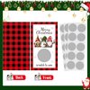 50 Pieces Christmas Scratch Off Cards Stickers Christmas Party Games Vouchers Festive Raffle Tickets Holiday Business Prize Drawings for Kids Adults Families Events Groups (Plaid)