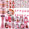 Liliful 140 Pcs Cowgirl Party Favors Include Cowgirl Drawstring Backpacks Bracelets Books Badges Keychains Pink Pencils Pink Horse Stickers Pink Tattoo Stickers for Disco Western Birthday