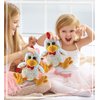 DolliBu Plush Rooster Stuffed Animal - Soft Plush Huggable Sitting Yellow Rooster, Adorable Playtime Plush Toy, Cute Farm Life Cuddle Gift for Kids & Adults - 9 Inch
