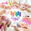 Nail Files and Buffers, MORGLES Professional Manicure Tools 6pcs Rectangular Nail Buffer Blocks 6pcs 100/180 Grit Nail File 2pcs Brush for Natural Acrylic Nails