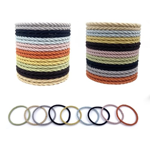 OOTDAY Elastics Hair Bands, No Damage Elastic Ponytail Holder for High Impact Sports, Workouts, Exercise, Mixed Color, 150 Pcs Soft and Stretchy Hair Ties, Mixed Color