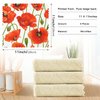 Kcldeci Poppy 6 Pieces Kitchen Dish Cloths Poppies Flower Floral Washable Cleaning Cloth Absorbent Dish Towels for Washing Dishes Wipe Glass Home Kitchen Household Supplies